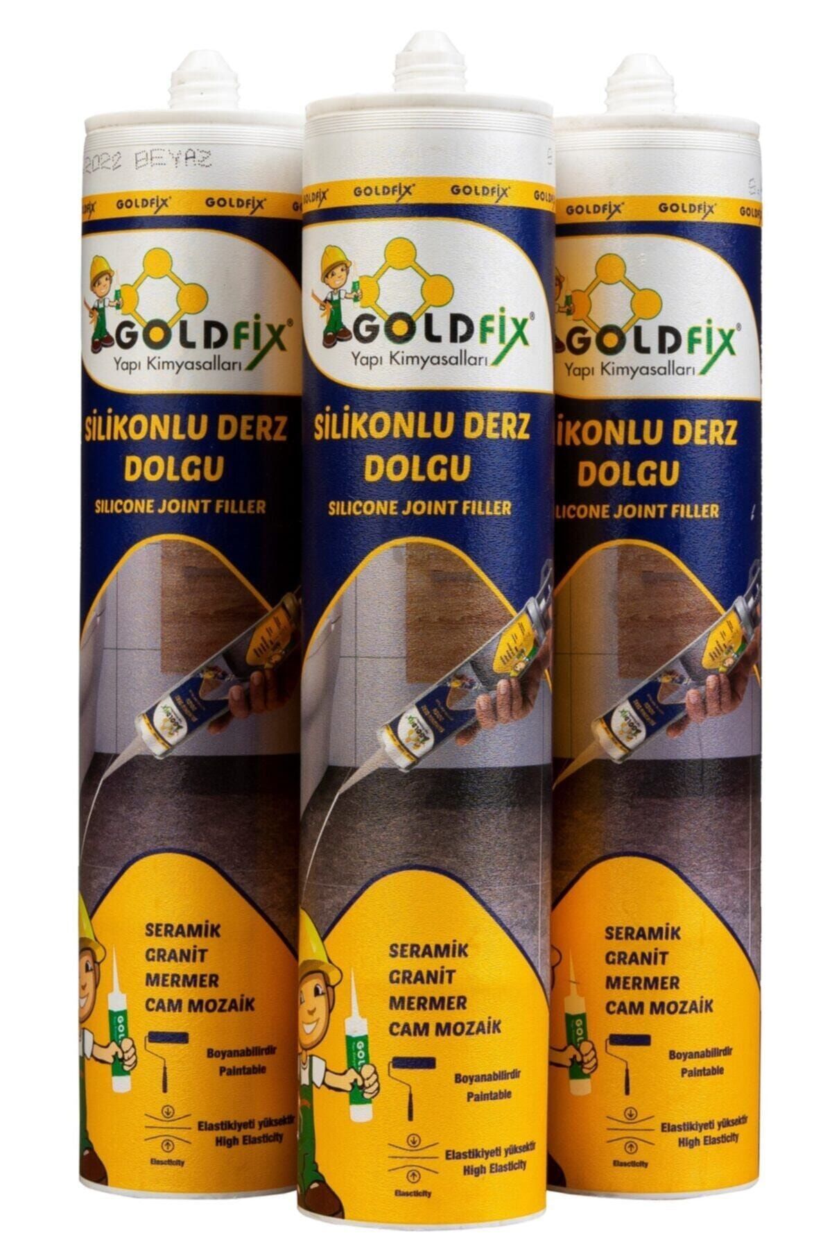GOLDFİX Silikonlu Derz Dolgu 450 gr X 3 Adet