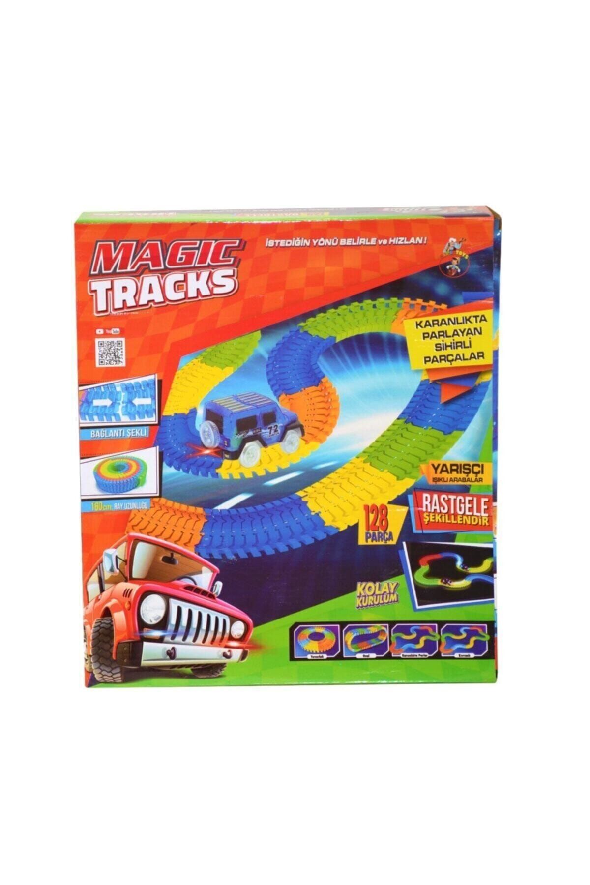 dreamtify Magic Tracks Karanlıkta Parlayan Yarış Pisti Ve Işıklı Yarışçı Arabalar, 128 Parça