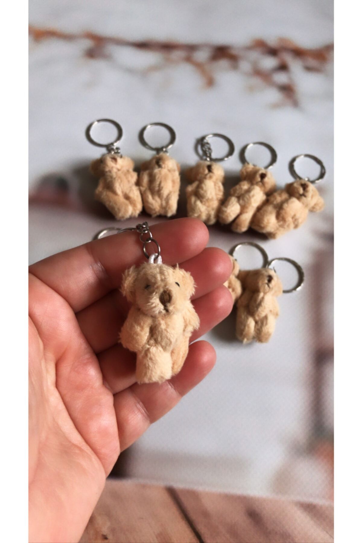 MİNAHOBİ Peluş Ayıcık Anahtarlık -  Kahve  5cm