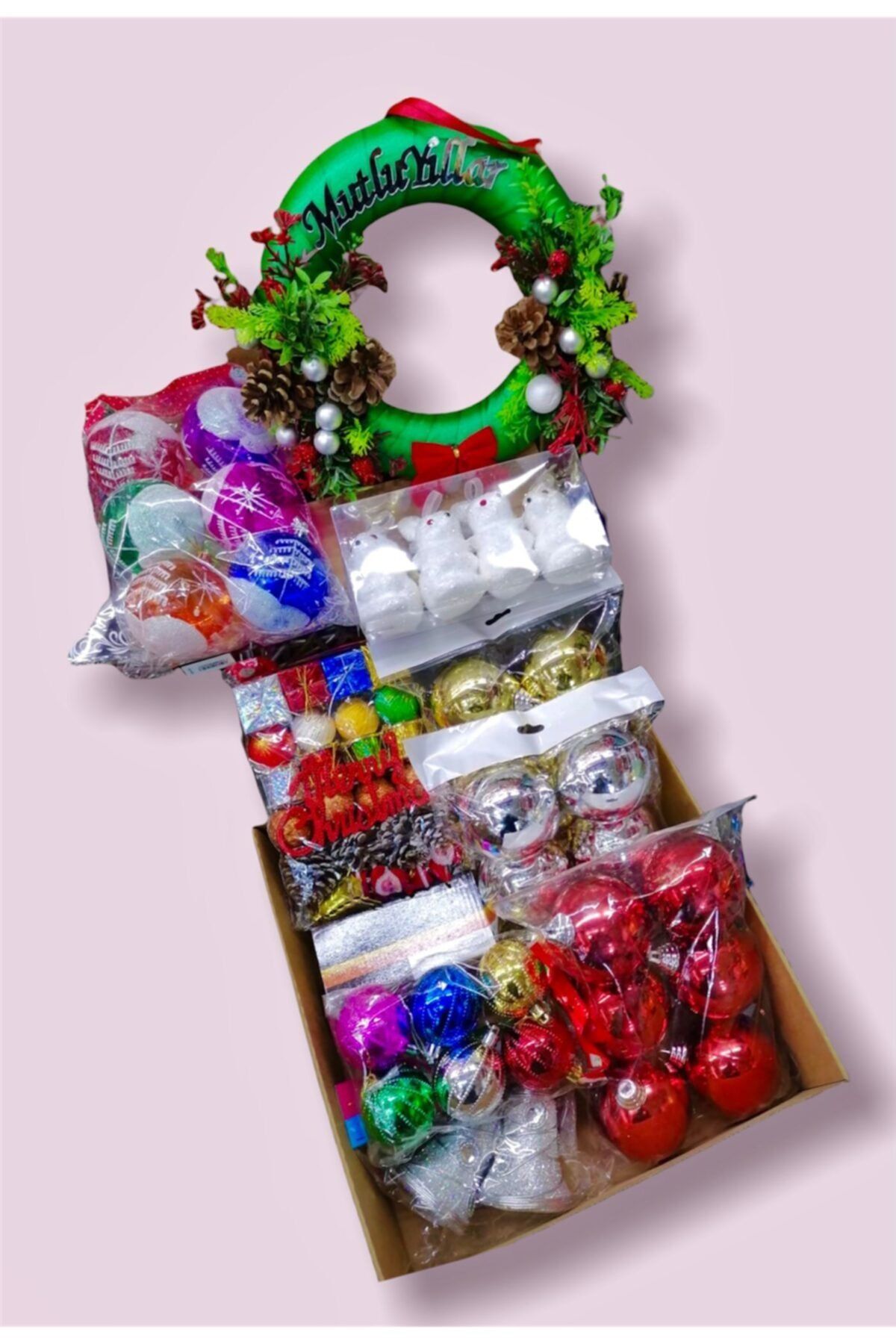 Passionis Noel Ağacı Süsleri - Komple Set - Yılbaşı Süslemesi - Christmas Tree Decoration - Ağaç Işığı / Set 2