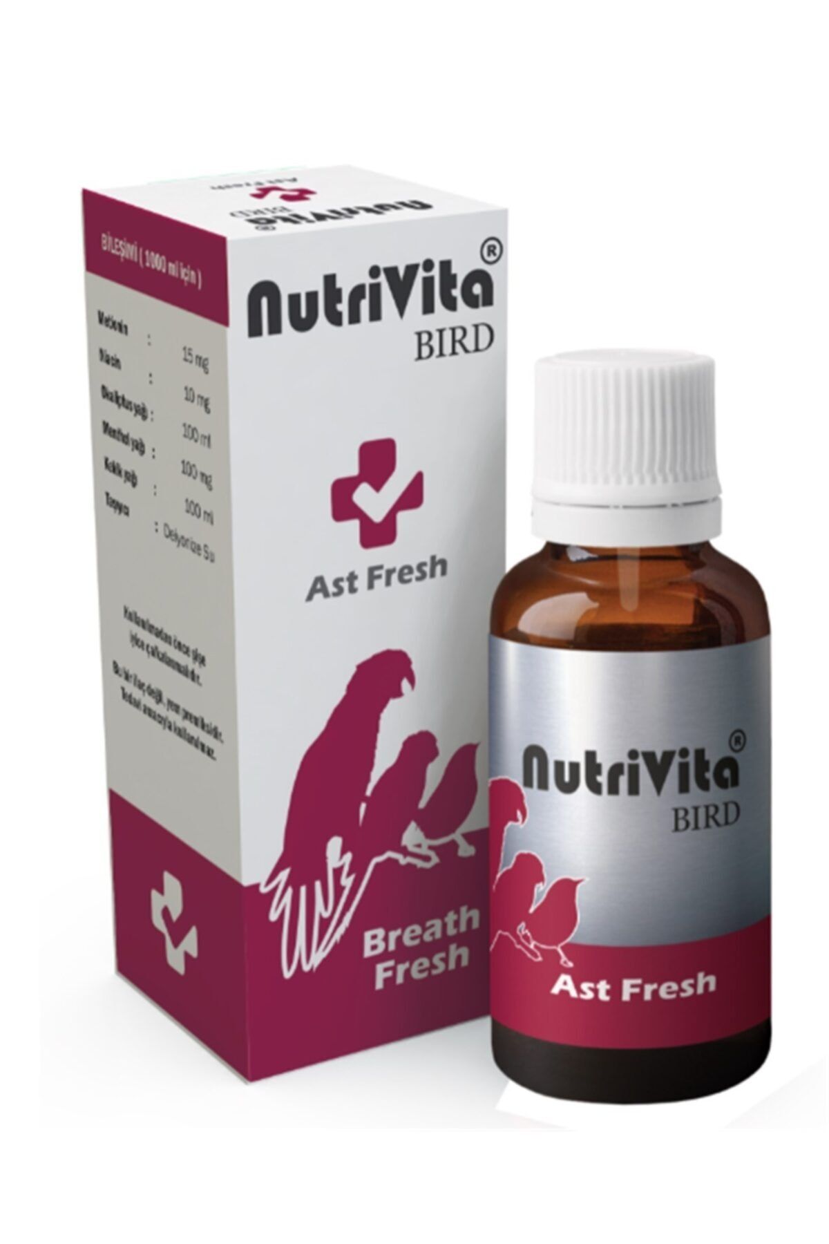 NutriVita Bird Fresh For Ast 30 Cc - Kuş Astım İçin Premiks