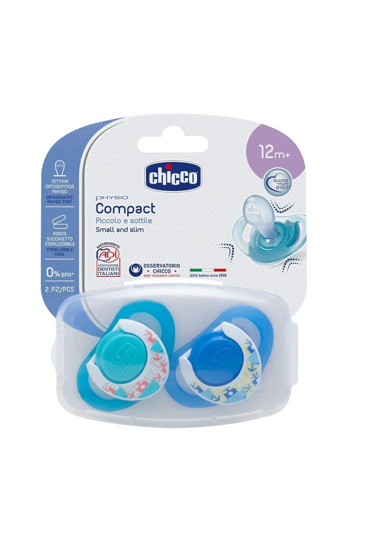 Chicco Physio Compact Silikon Emzik 12+ Ay Erkek 2li