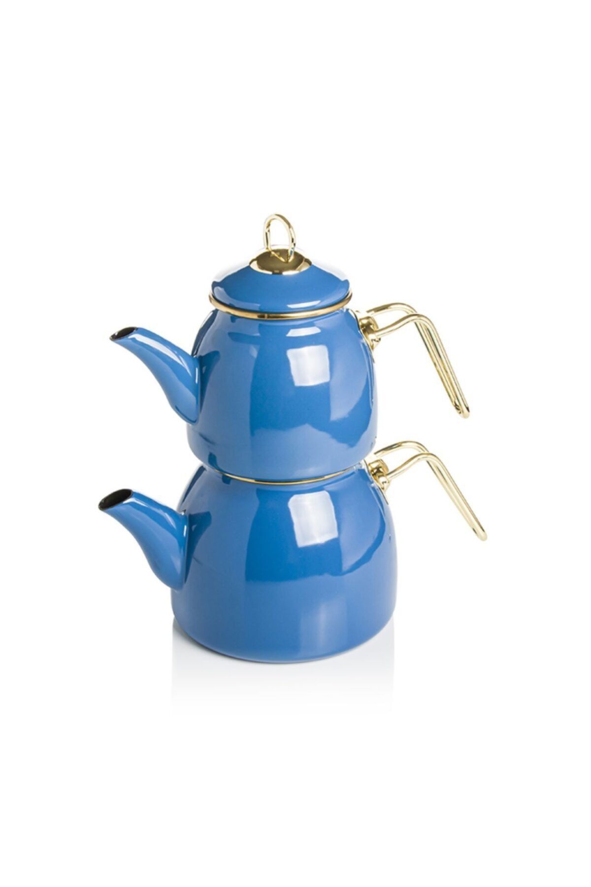 EWs Kitchenwaree Emaye Çaydanlık Mavi 1 Lt/2 Lt