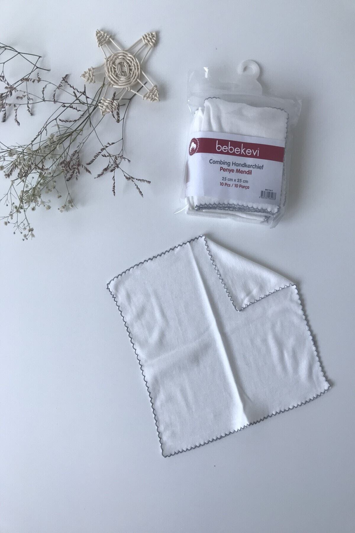 Bebekevi Bebek Beyaz Ağız Ter Mendili 10'lu 25x25 cm