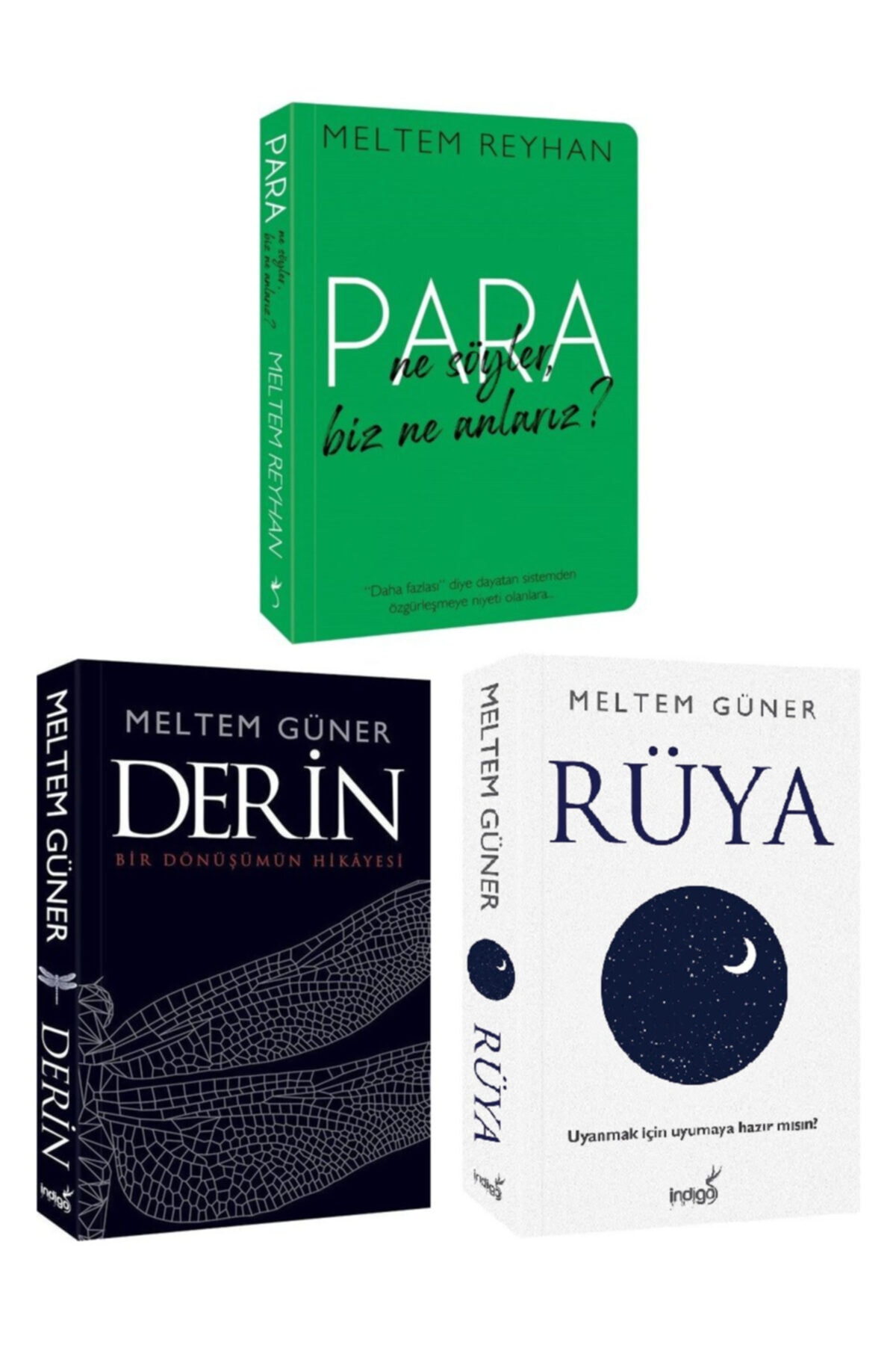 İndigo Kitap Meltem Reyhan 3 Kitap Set / Para Ne Söyler Biz Ne Anlarız - Derin - Rüya