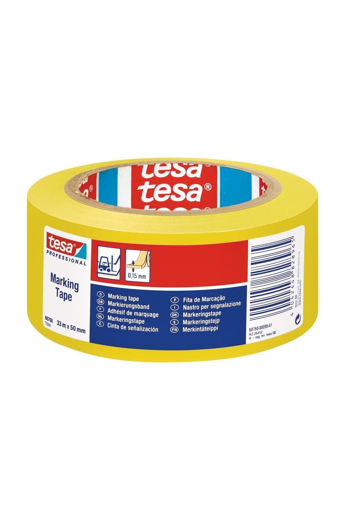 Tesa Yer İşaretleme ve İkaz Bandı, 33mx50mm, Sarı