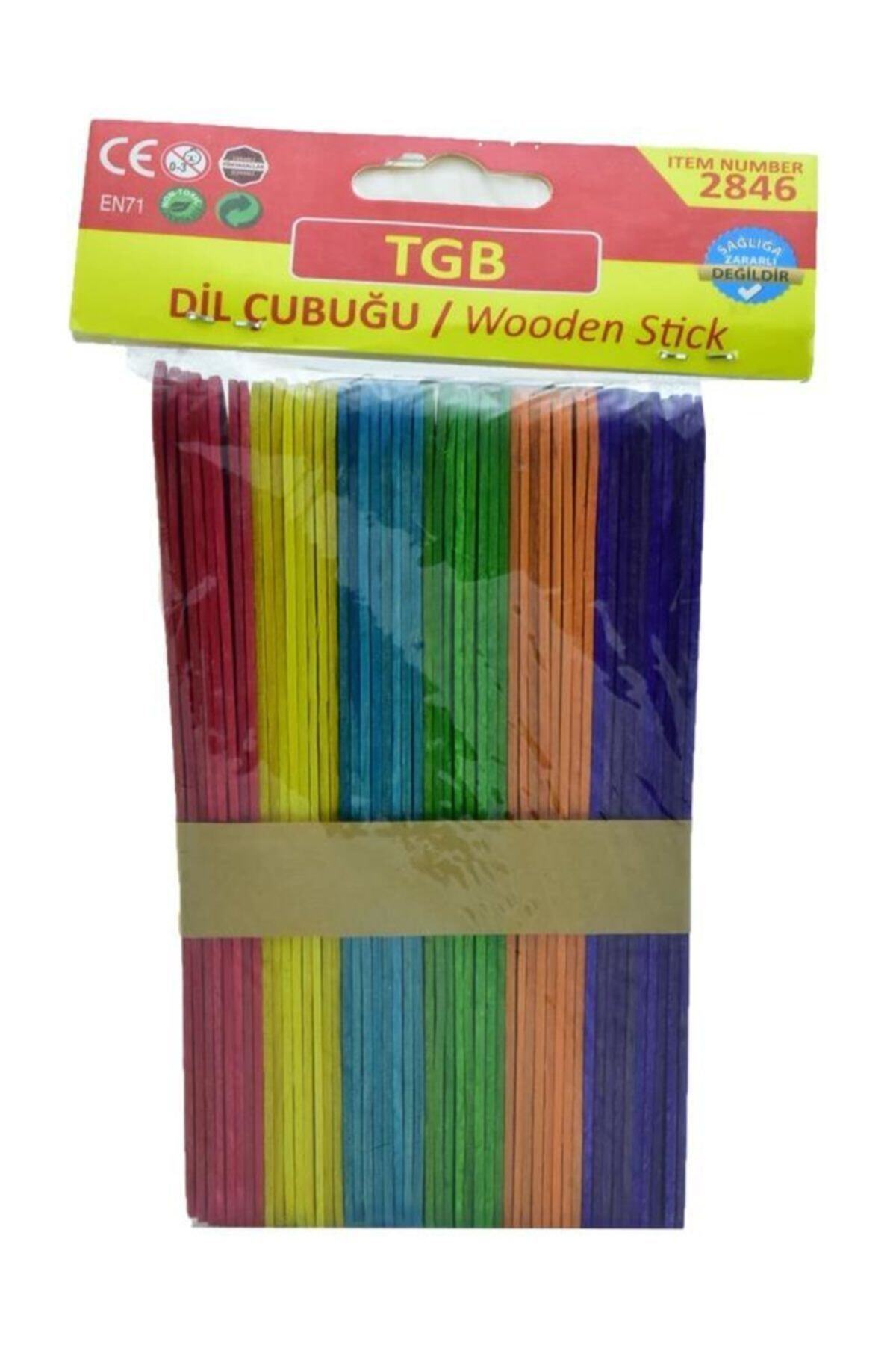 TGB Geniş Dil Çubuğu Renkli 50 Adet Çx