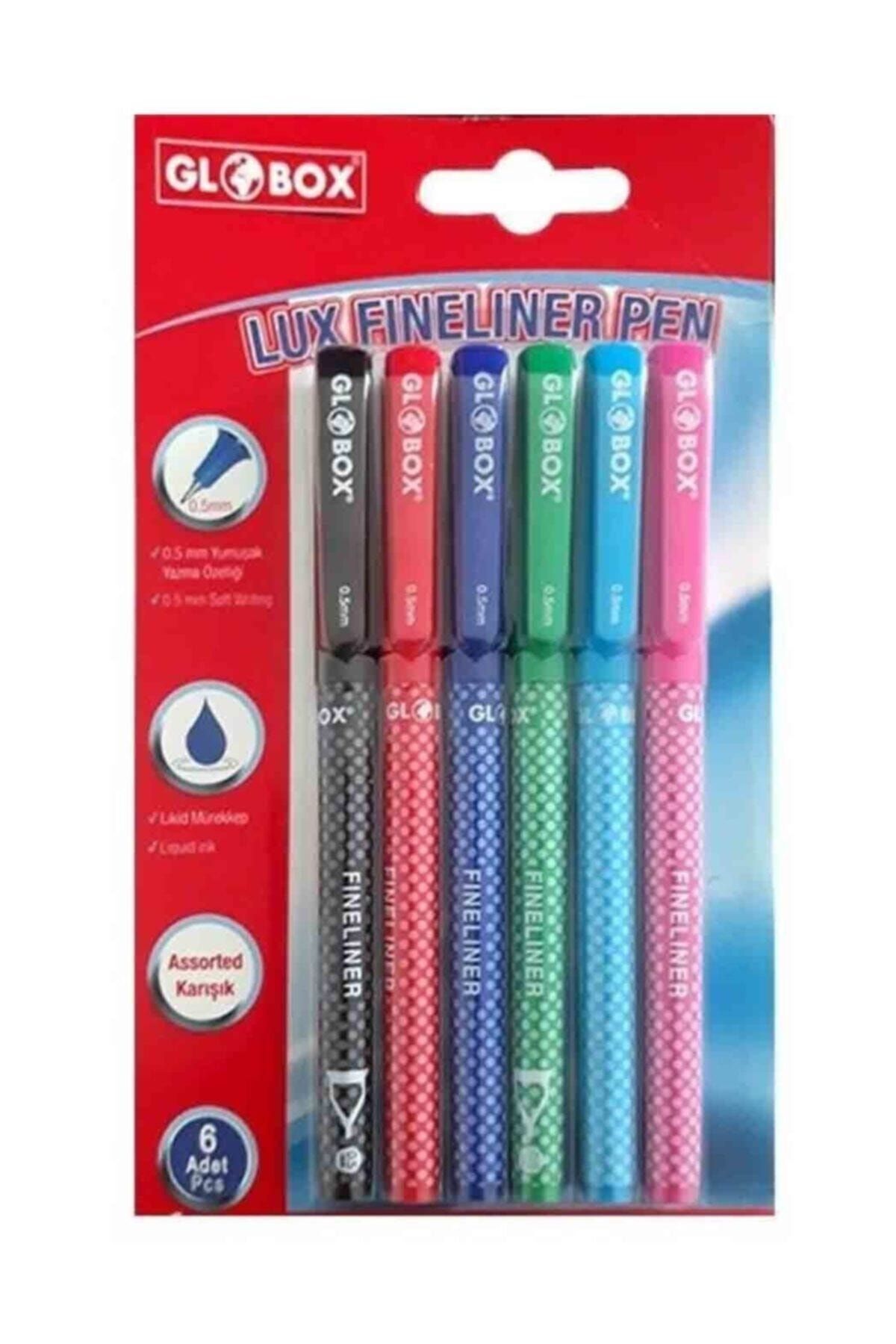 Globox 2925 Fineliner 0,5 Mm Ince Uç Keçeli Kalem Lüx 6 Renk