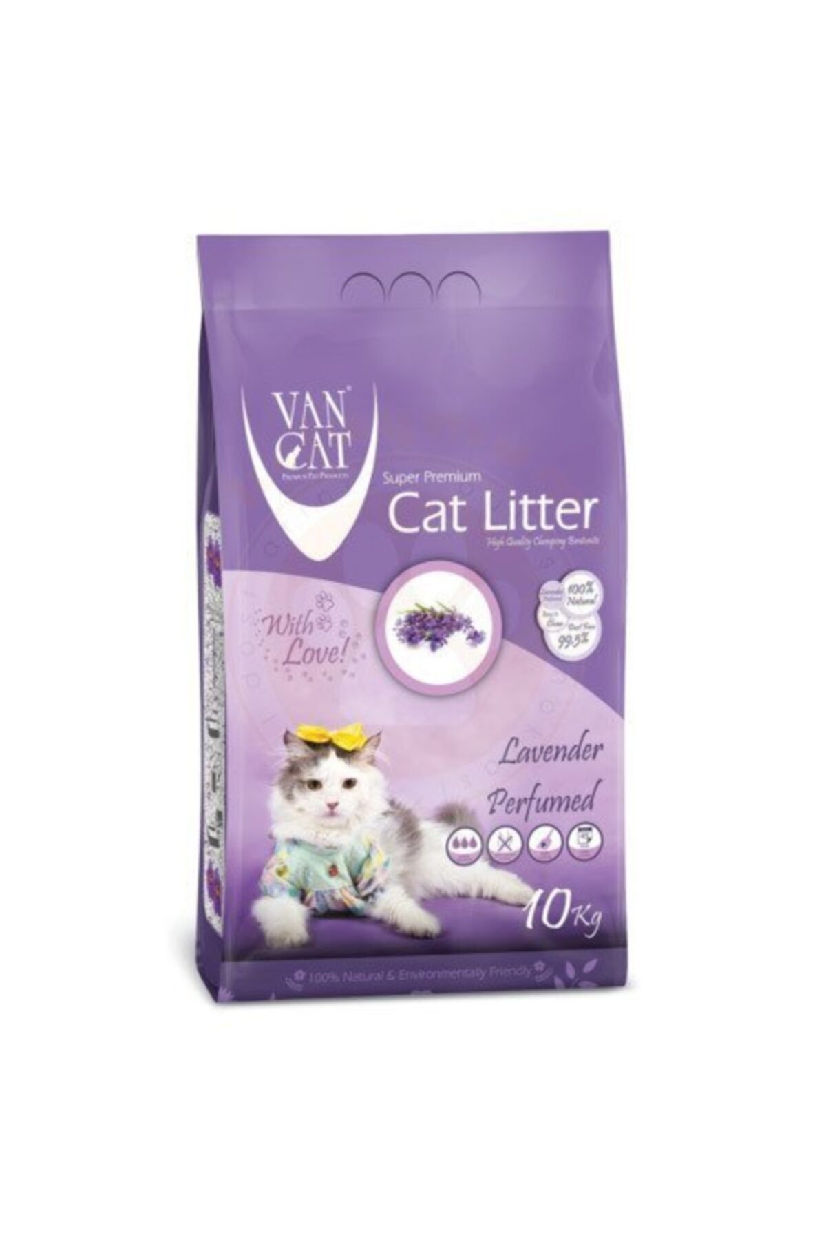 Vancat Kalın Taneli Lavanta Kokulu Kedi Kumu 10 Kg
