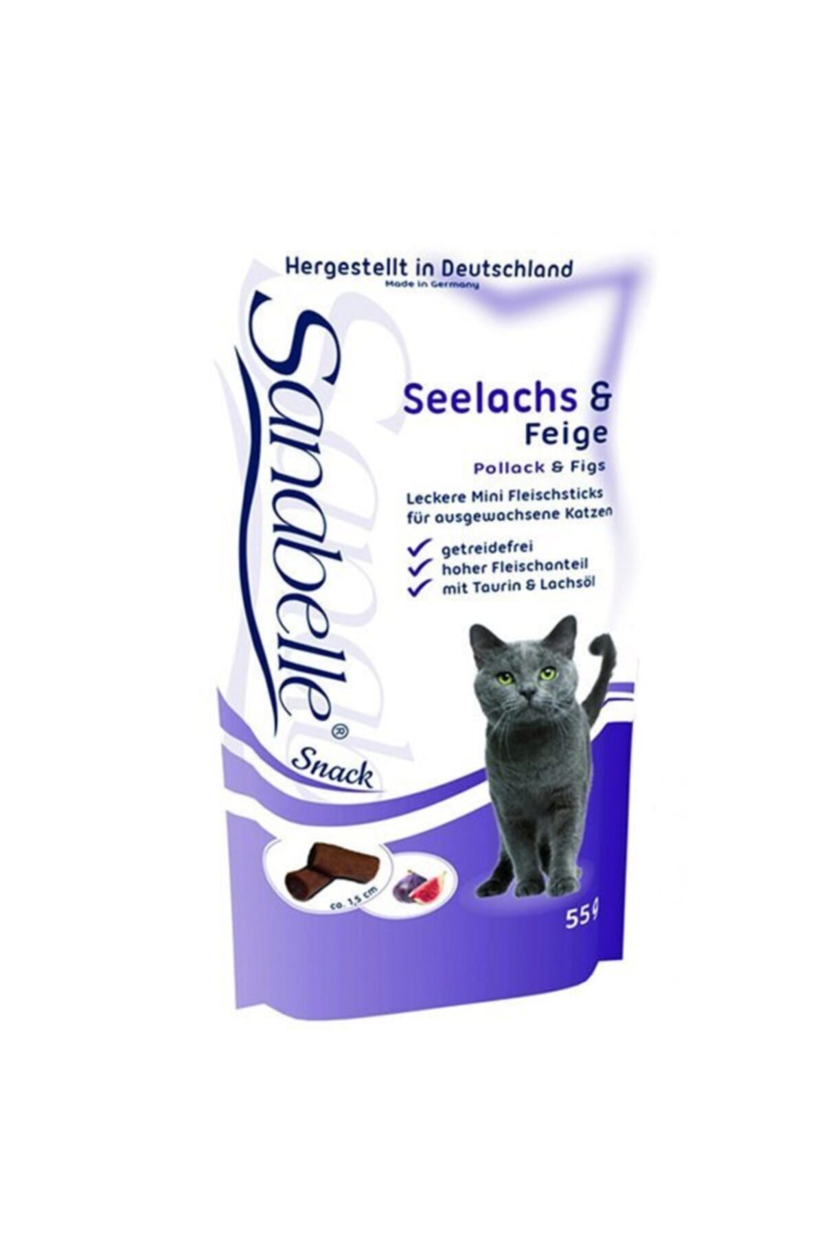 Sanabella Snack Kömür Balığı Ve Incirli Kedi Ödül Maması 55 gr
