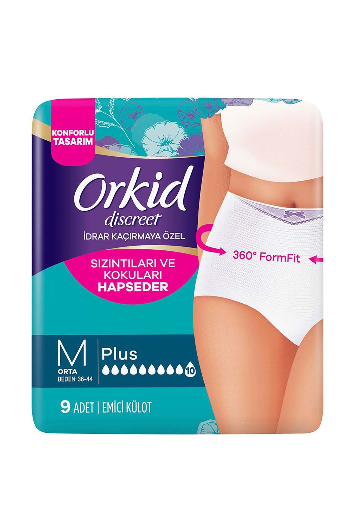 Orkid Discreet Emici Külot Orta Boy 9'lu