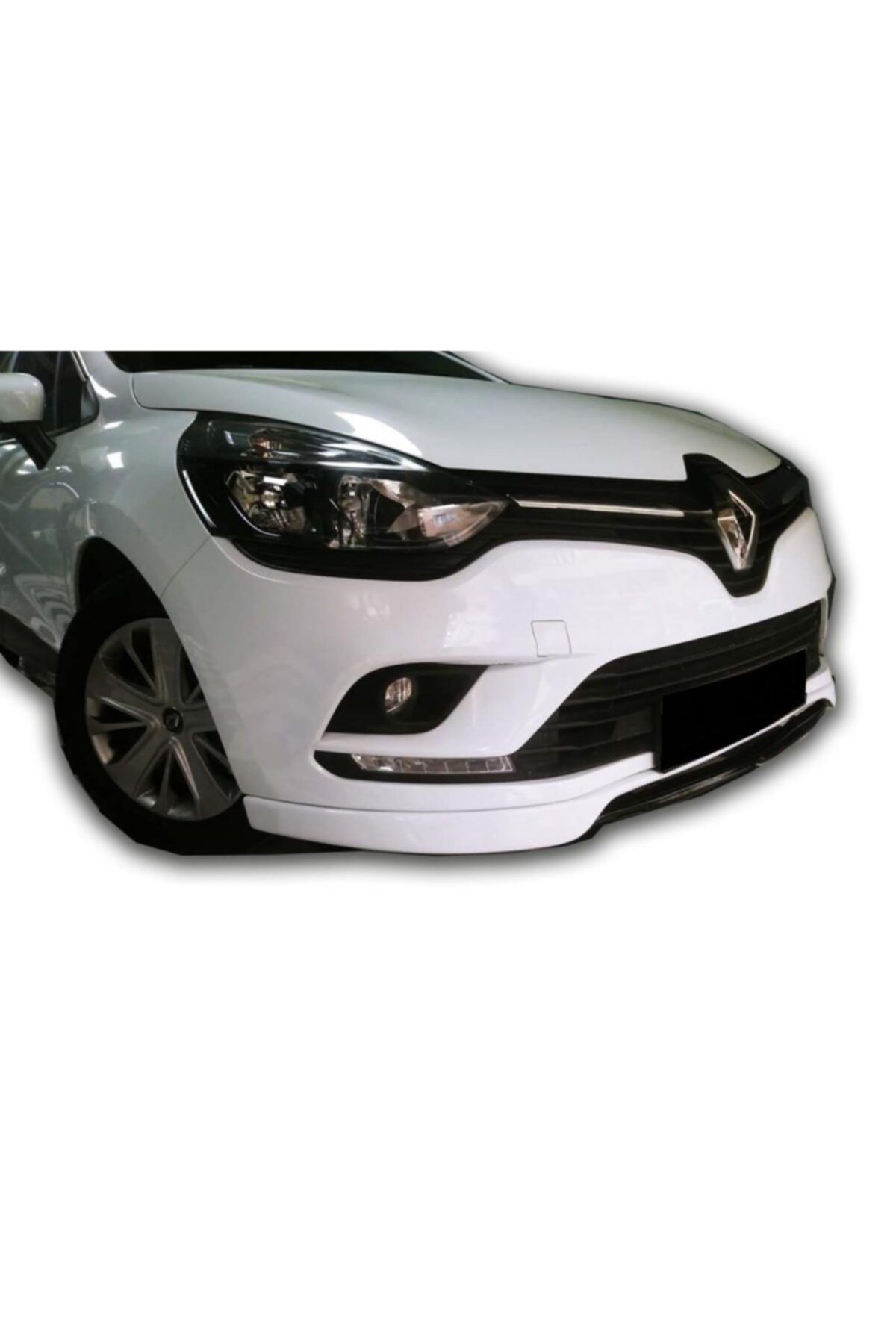 NilparTuning Renault Clio 4 Uyumlu Ön Tampon Eki 2 Parça Plastik Boyasız 2016-