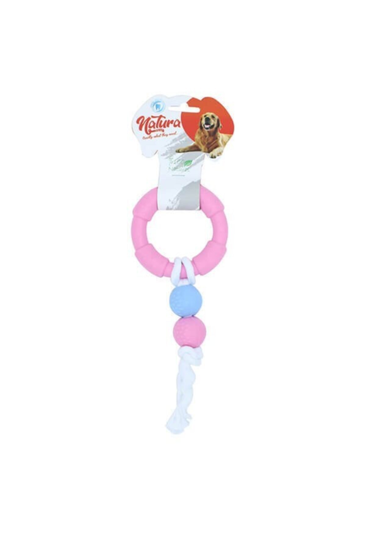 natura Plastik Halka Ve Toplu Köpek Çiğneme Oyuncağı 27 Cm