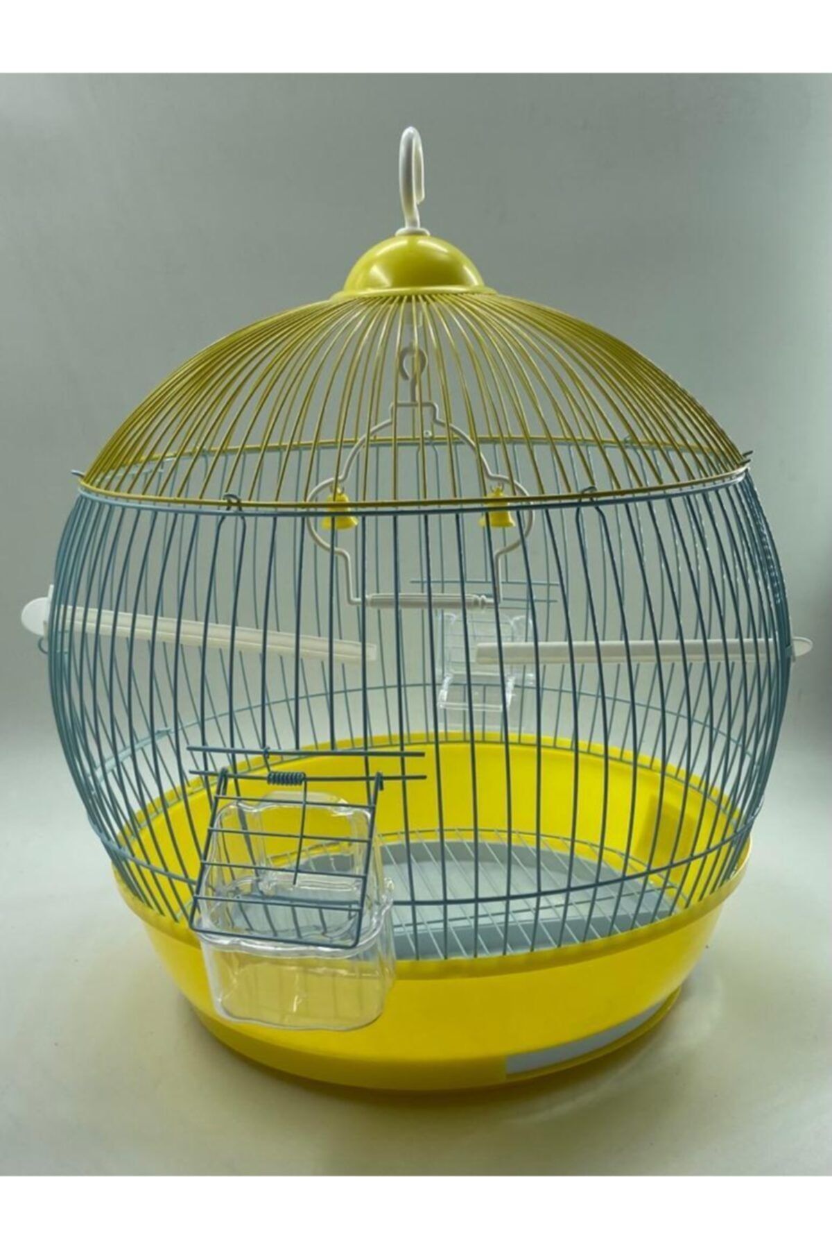 BirdLife A9002 Boyalı Silindir Kuş Kafesi Sarı 33,5x43,8cm