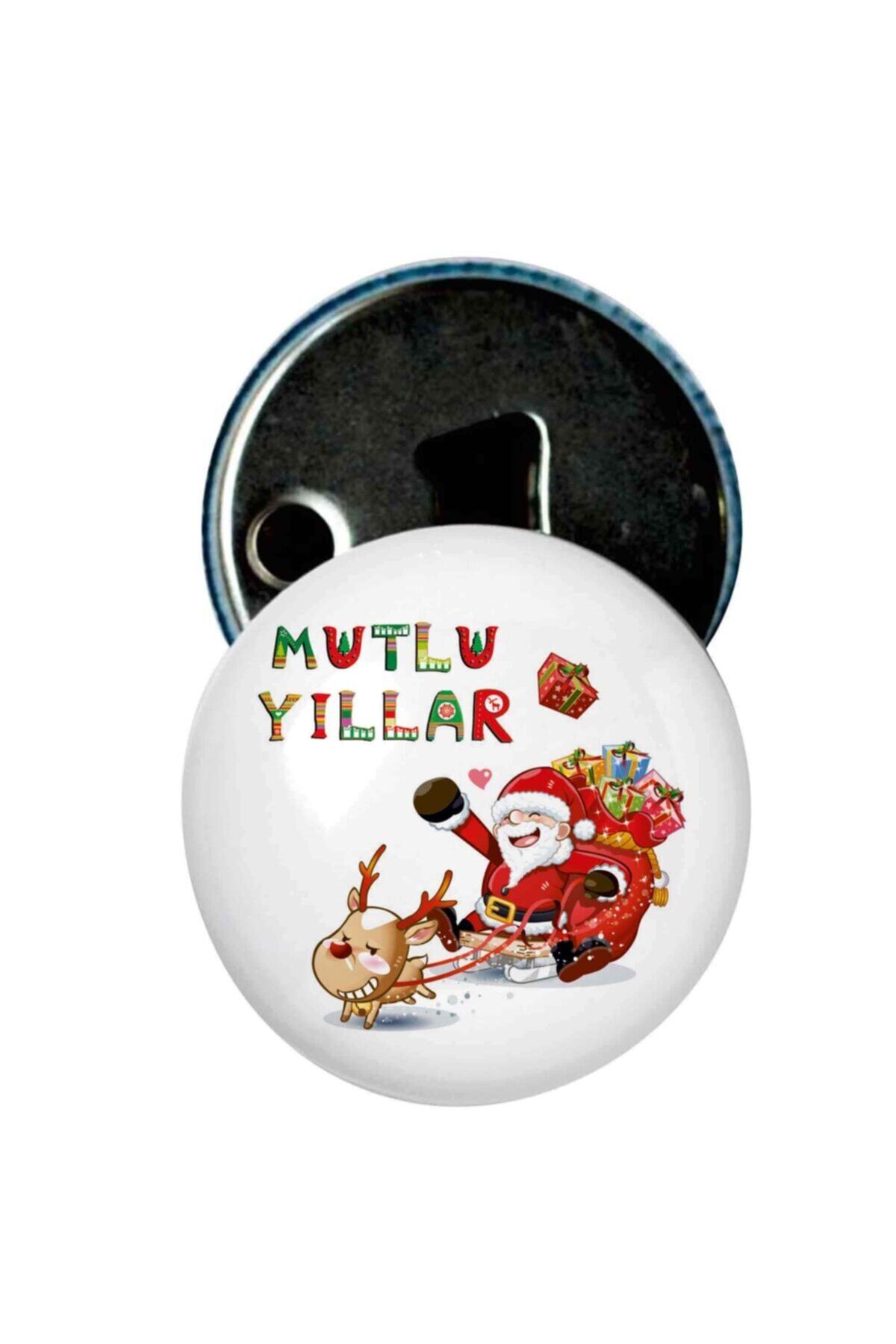 famous Yılbaşı Hediyelik Magnet Kapak Açacak Noel Babanın Hediye Sepeti