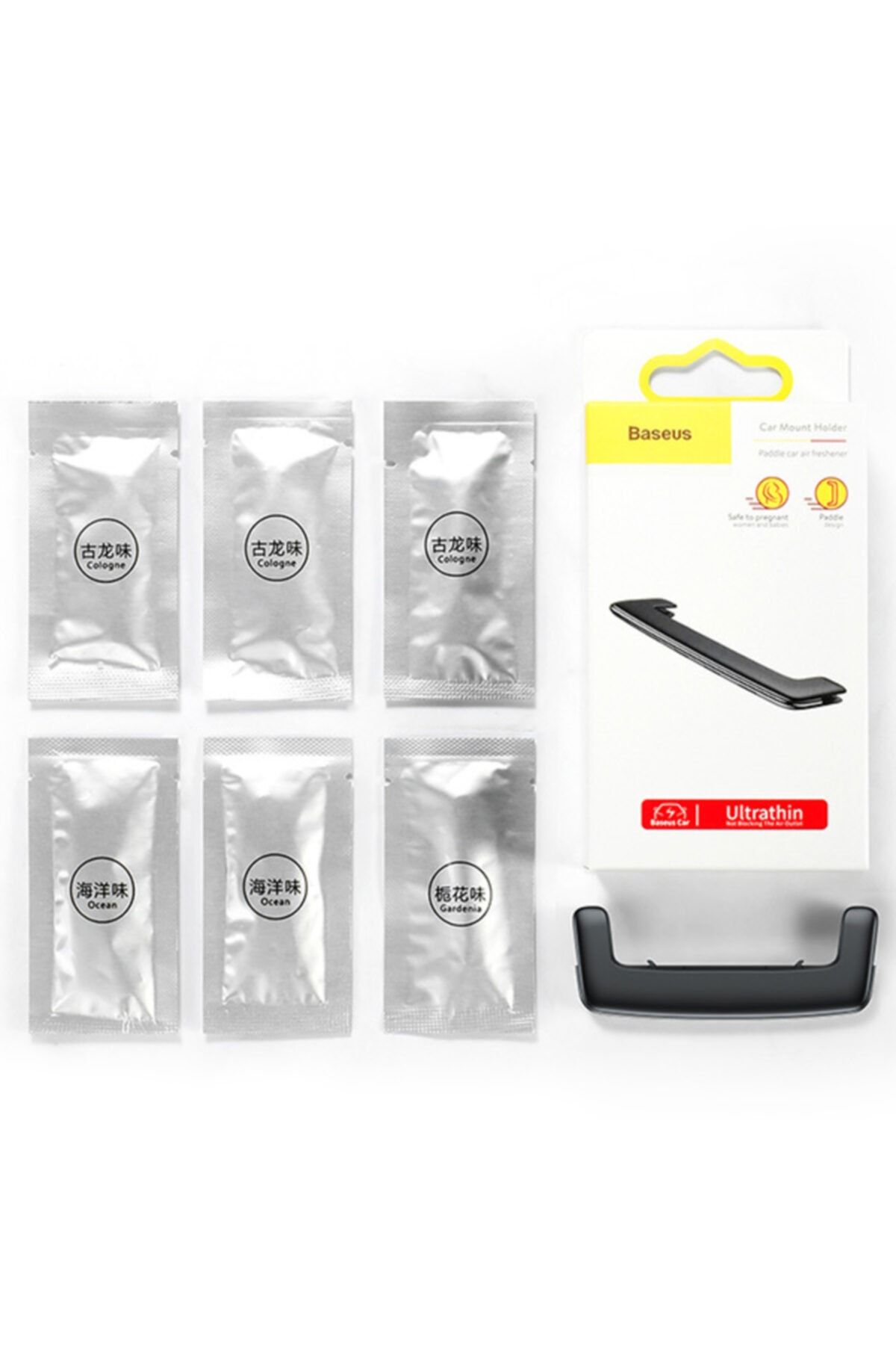 Baseus Paddle Car Air Freshener Araç Içi Hava Spreyi Parfüm Siyah Gri