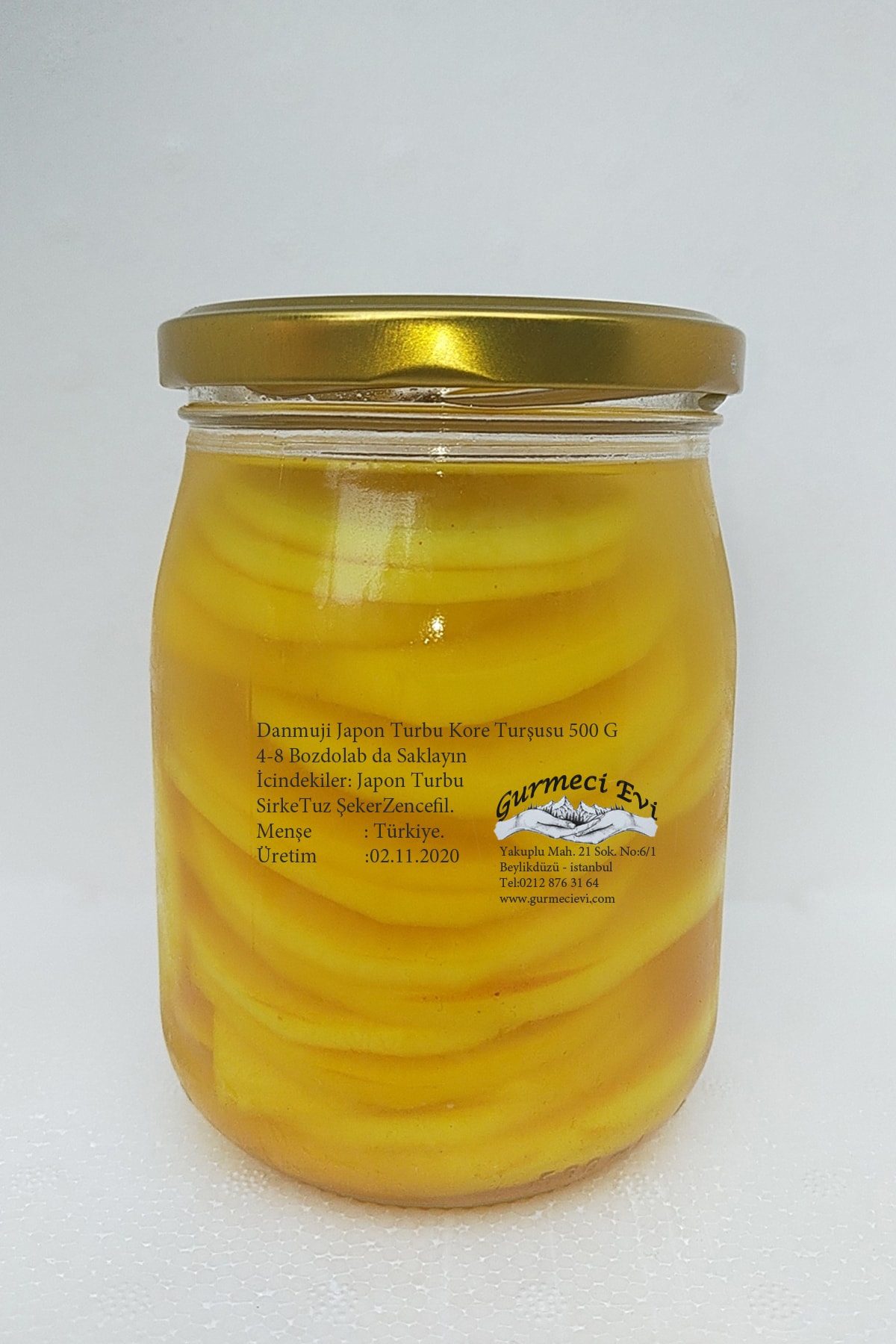 gurmecievi Japon Turbu Kore Turşusu Danmuji Yuvarlak 500 Gr