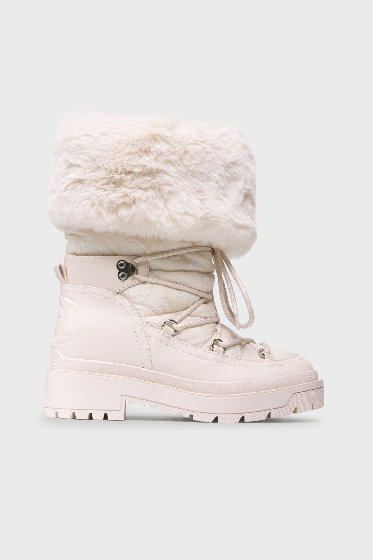 Guess Logolu Içi Suni Kürklü Bot Kadın Bot Fl8lry Fal10 Cream