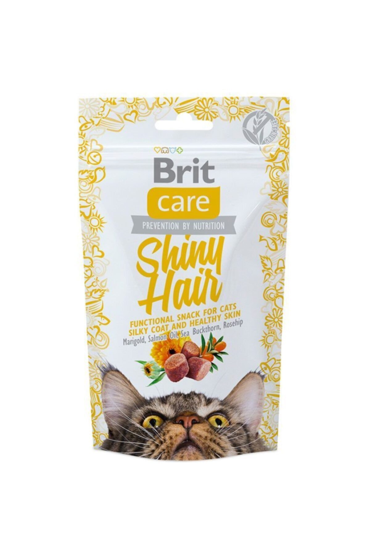 Brit Care Shiny Hair - Tüy Bakımı 50gr Kedi Ödül Maması