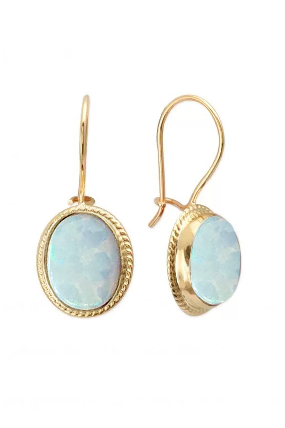 Aslı Gold Opal Taşlı Altın Küpe