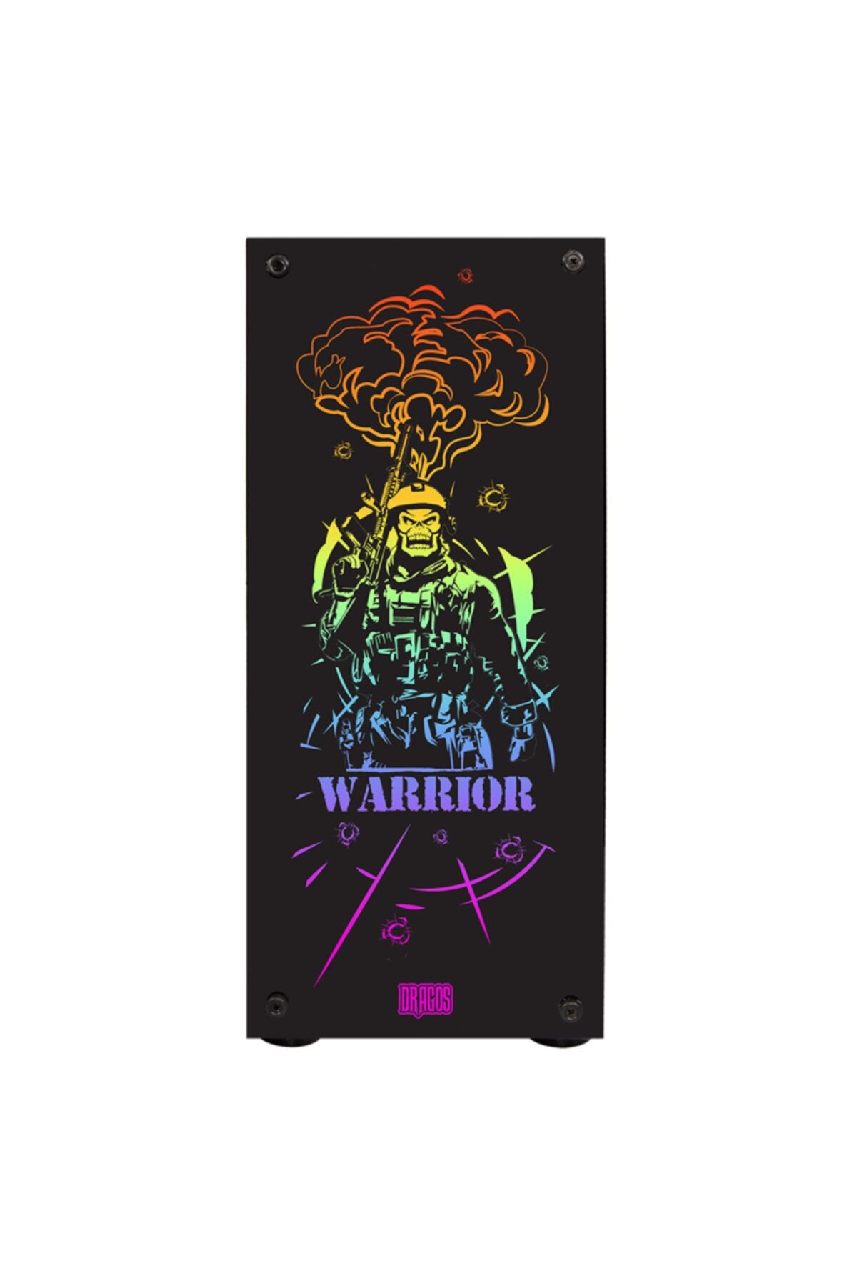 DRAGOS Warrior 3x Rgb Fan Usb 3.0 500w 80+ Plus Atx Ön Panel Led Gaming Kasa