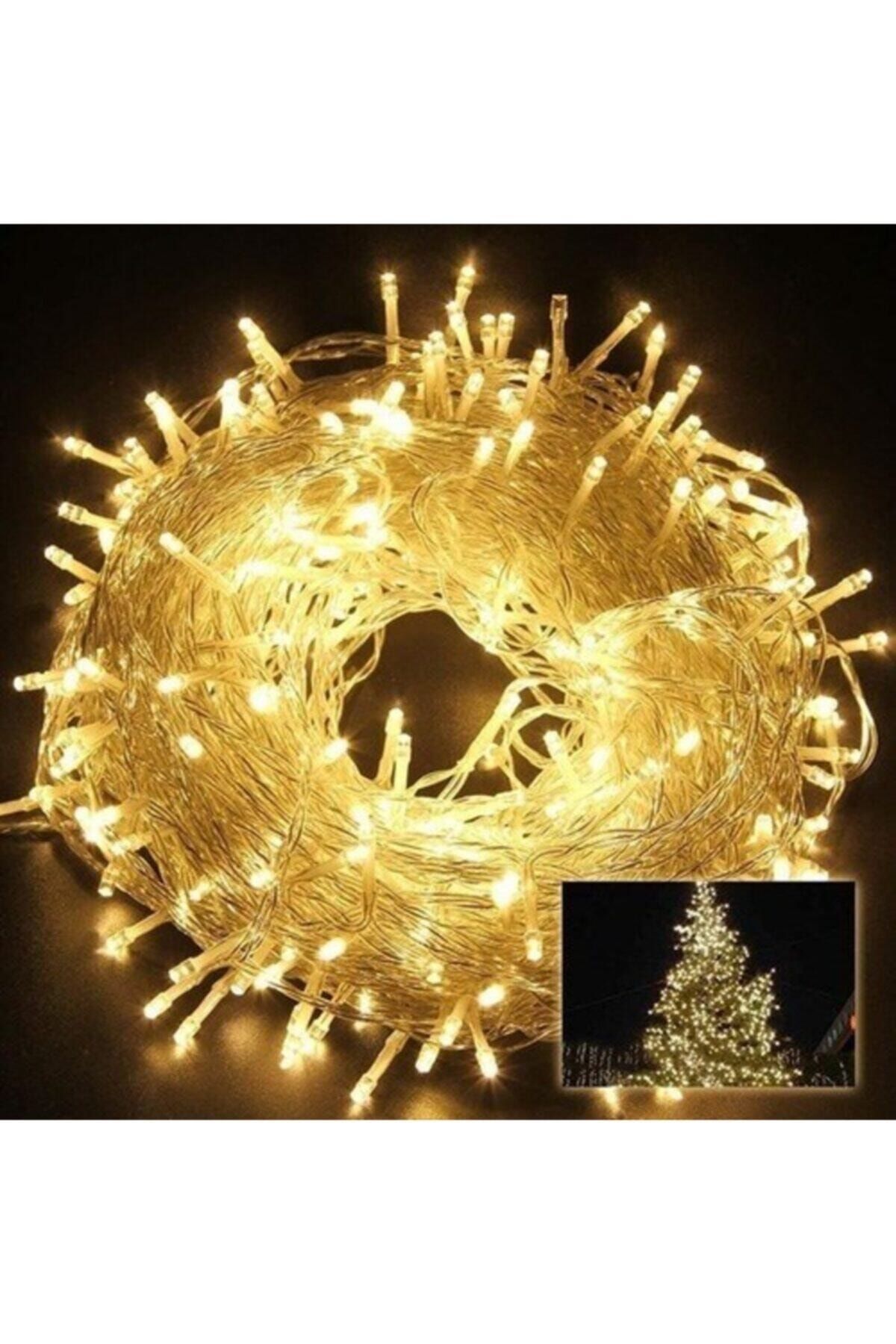 BiTon Toptan 10 Metre Fişli Şeffaf Kablolu Günışığı 100 Ledli Peri Led Animasyonlu