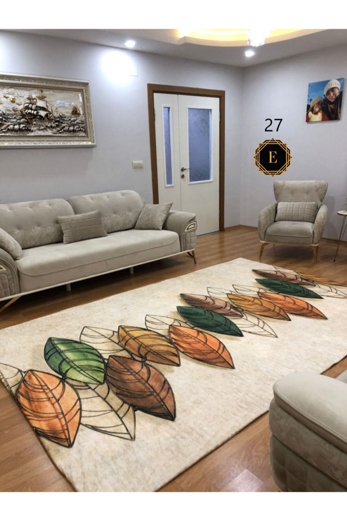 My Home Cover Halı Örtüsü Modern Ipeksi Kadife Lastikli