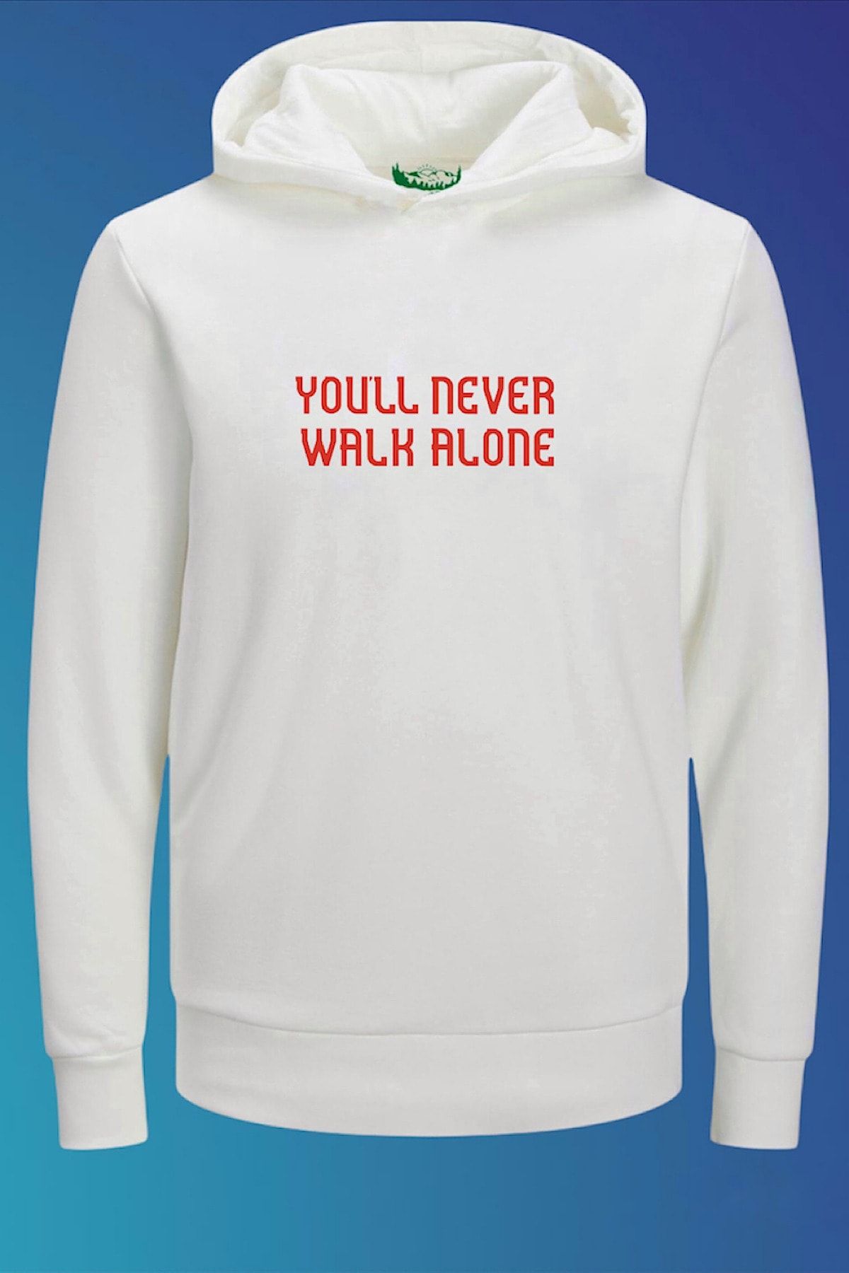 Outrail Unisex Beyaz You'll Never Walk Alone Sweatshirt