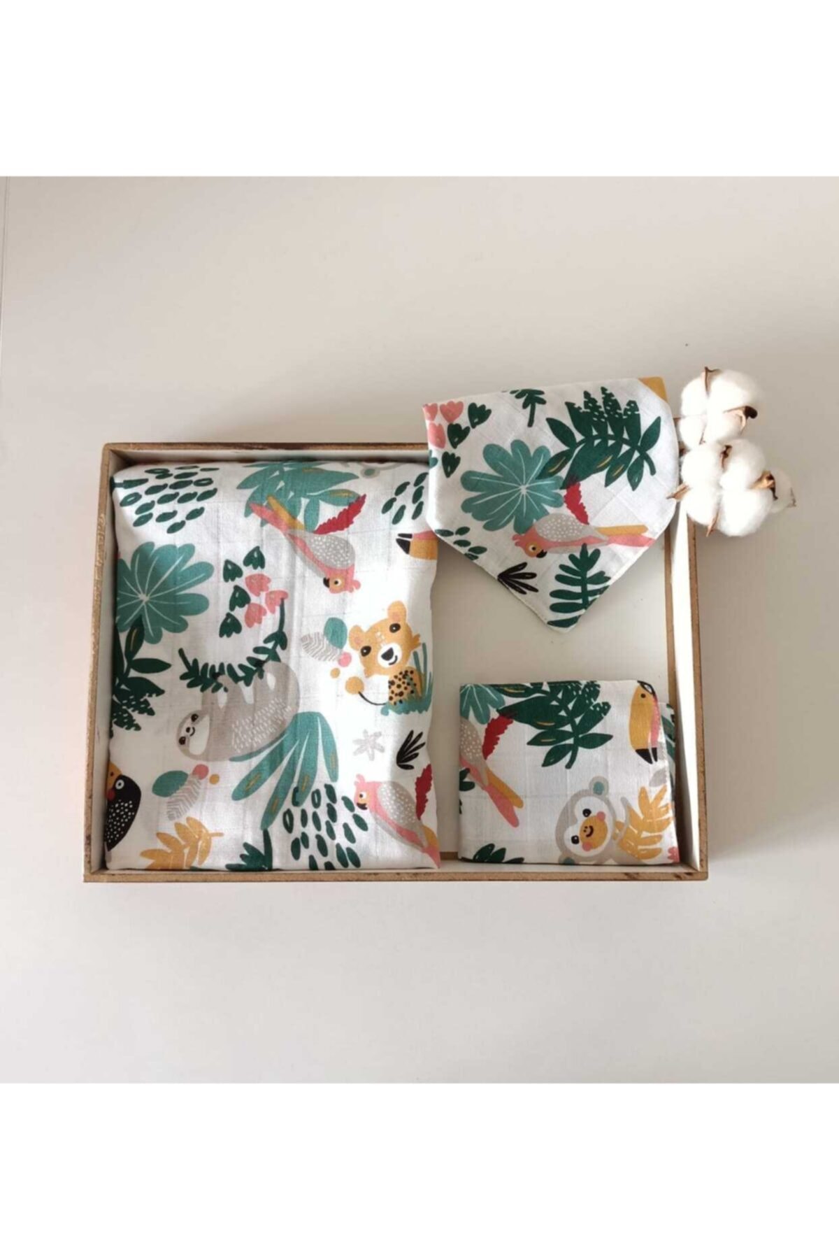 mediionline %100 Pamuk Çok Amaçlı Müslin Örtü,mendil,yakalık(boyunluk) 3'lü Set Müslin Örtü (105x105)