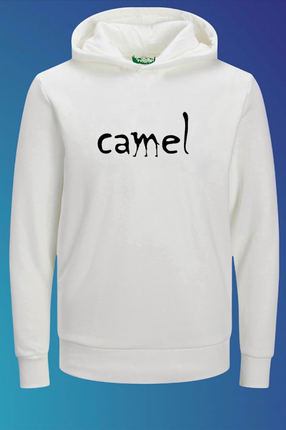 Outrail Unisex Beyaz Camel Typography Baskılı Tasarım Sweatshirt