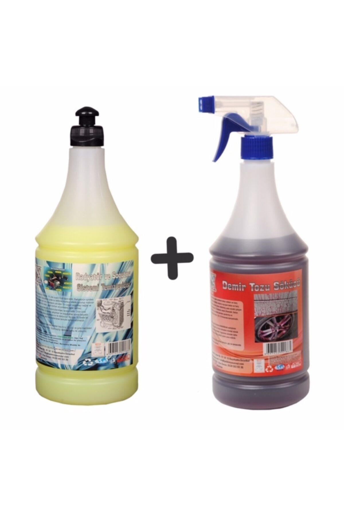 Dtx Kimya Oto Kalorifer Ve Petek Temizleme Ilacı (solventli) 1 Lt & Demir Tozu Temizleme Spreyi 500 Ml