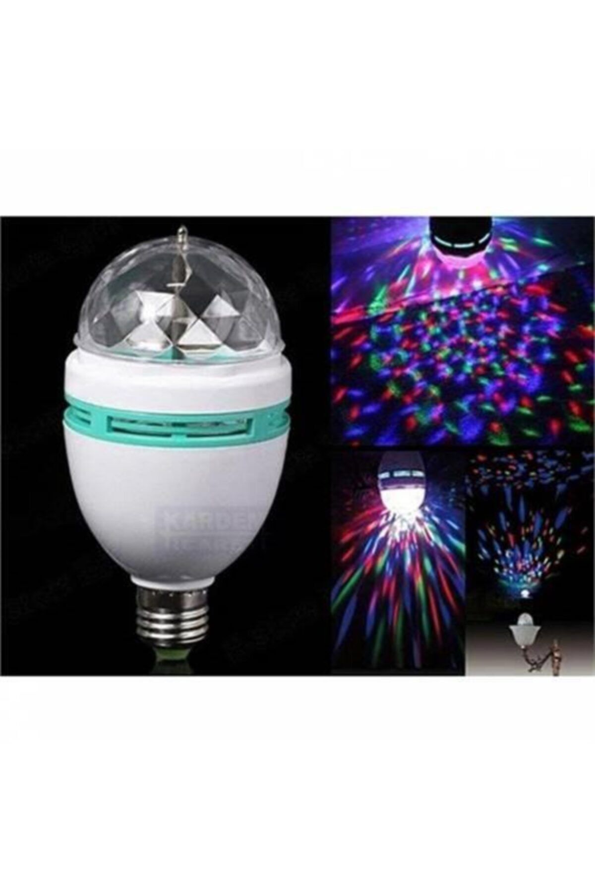 Transformacion Renkli Led Döner Başlıklı Disko Ampul Gece Lambası 313039