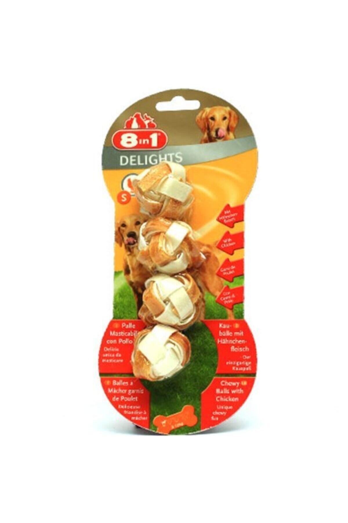 8in1 8 In 1 Delights Balls S Size Tavuklu Köpek Çiğneme Topu 4´lü