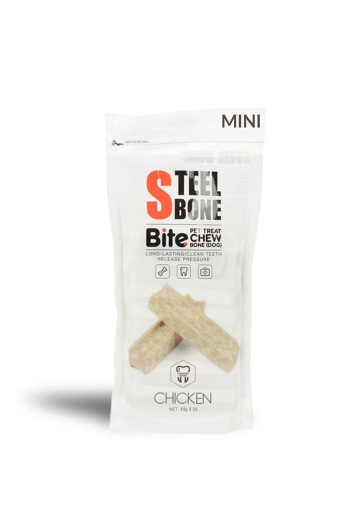 Steel Bone Tavuklu Köpek Ödül Kemigi 14 Grx16 Adet