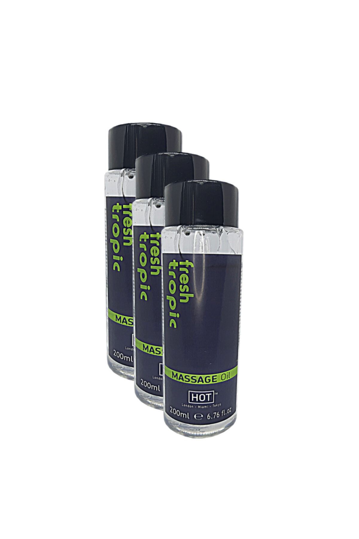 Hot Fresh Tropic Massage Oil 200ml Aromalı Masaj Yağı 3 Adet