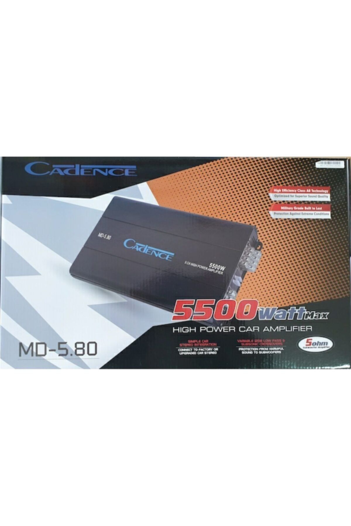 Cadence Md 5.80 5500w 5 Kanal Oto Amfi Anfi + Bas Kontrol