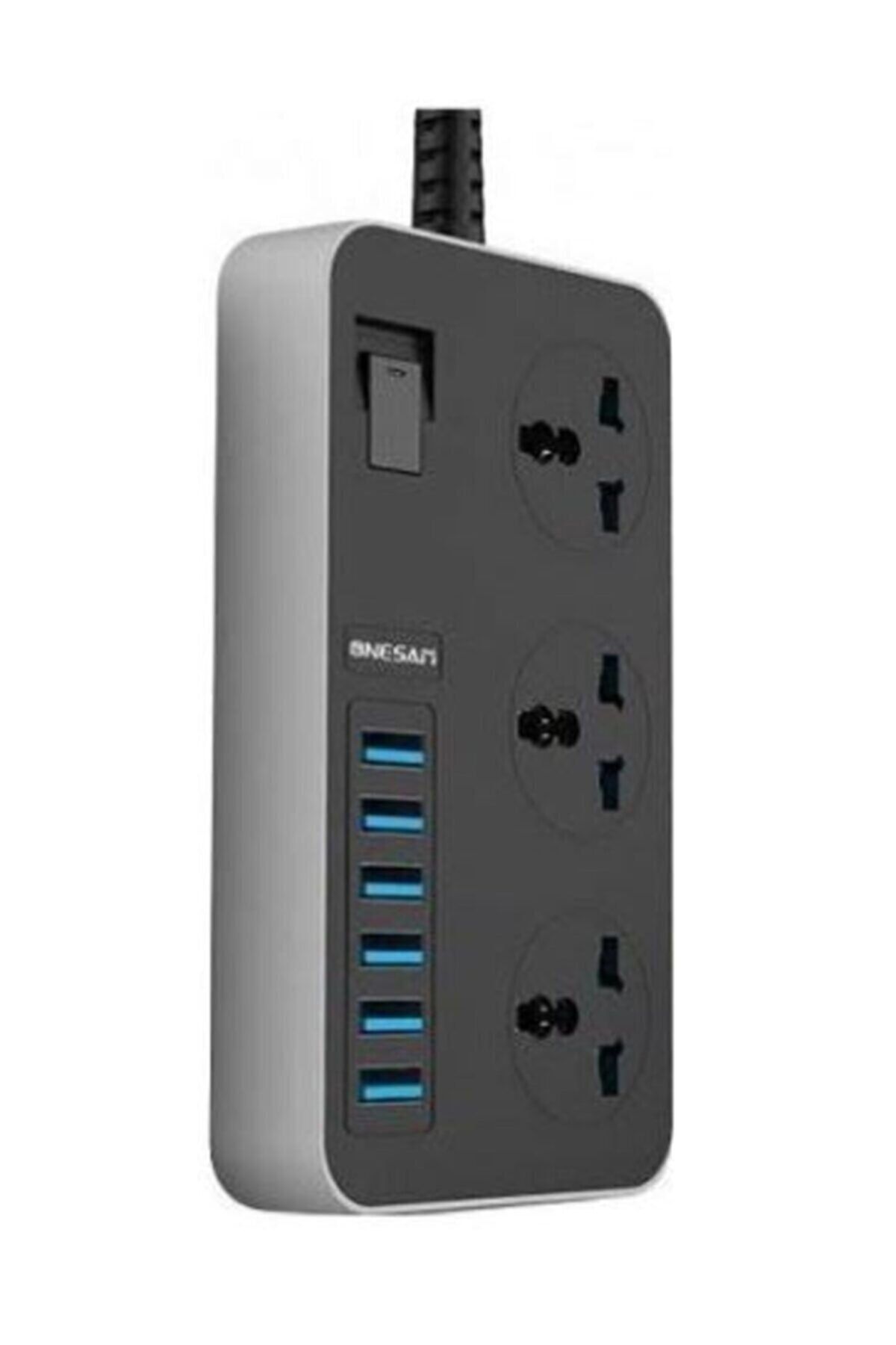 POWER Tanıdık Tb-t09 6 Usb'li 3'lü Akım Korumalı Grup Priz