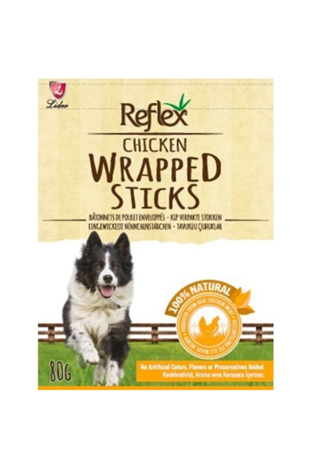Reflex Wrapped Sticks Tavuklu Köpek Ödül Çubukları 80 Gr