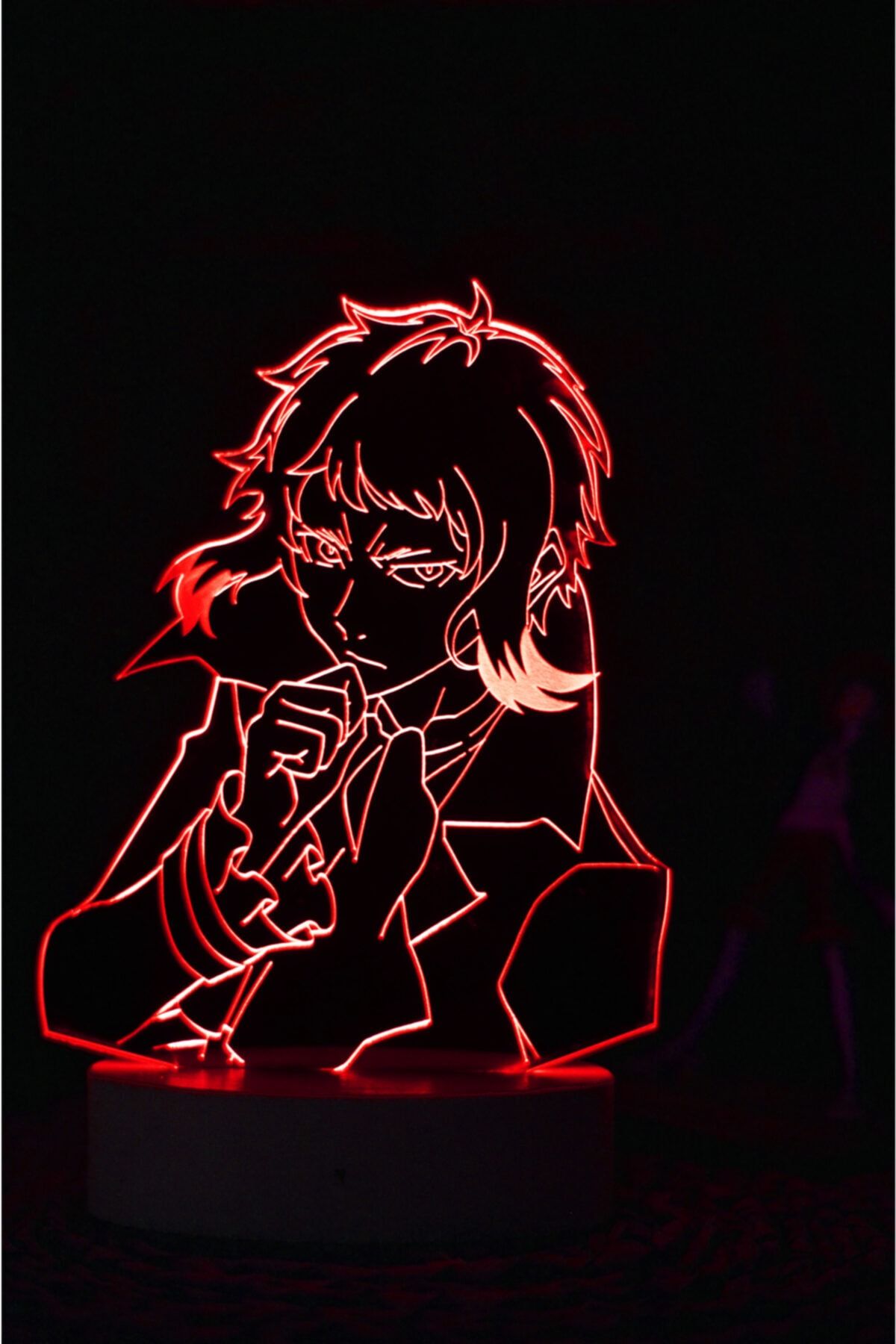 Yubi Design Akutagawa Ryunosuke - Bungou Stray Dogs - 3 Boyutlu Dekoratif Gece Lambası 3d