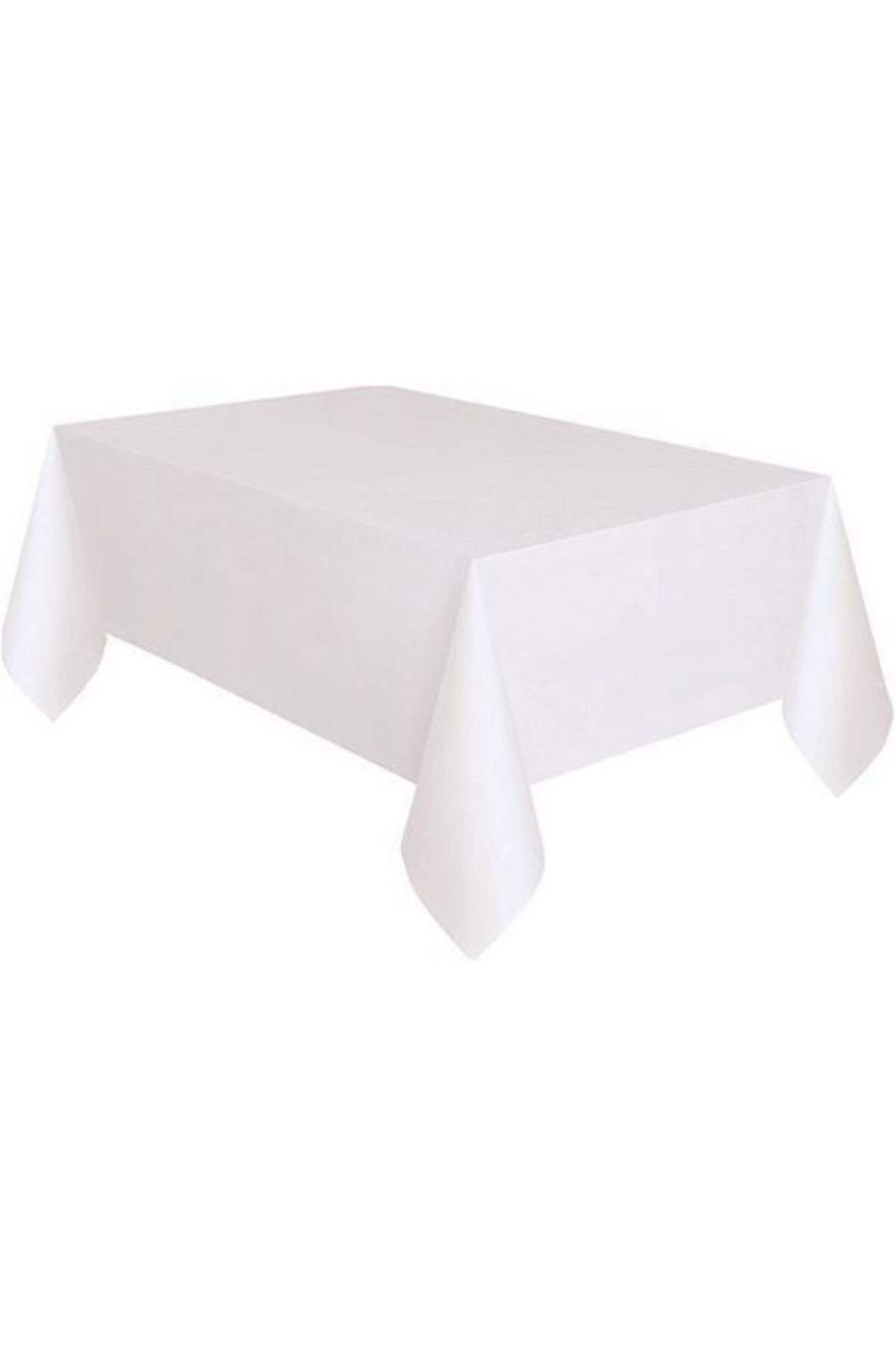 EvimShopping Plastik Masa Örtüsü Beyaz Renk 137x270 cm