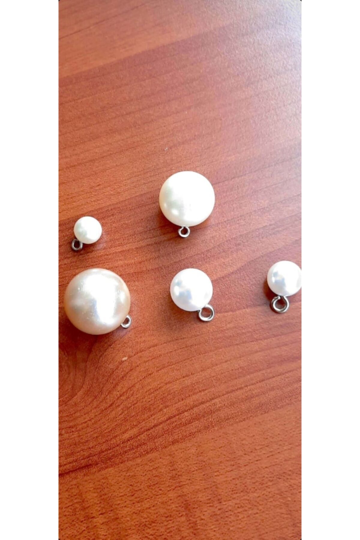 İMREN AKSESUAR Inci Dügme 8mm 1 Paket 15 Adet