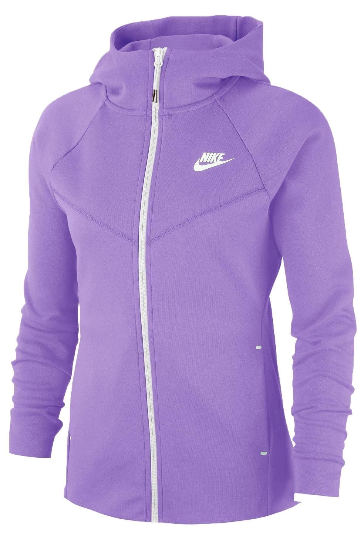 Nike Windrunner Tech Fleece Tam Boy Fermuarlı Kadın Kapüşonlu Üst Bv3455-583