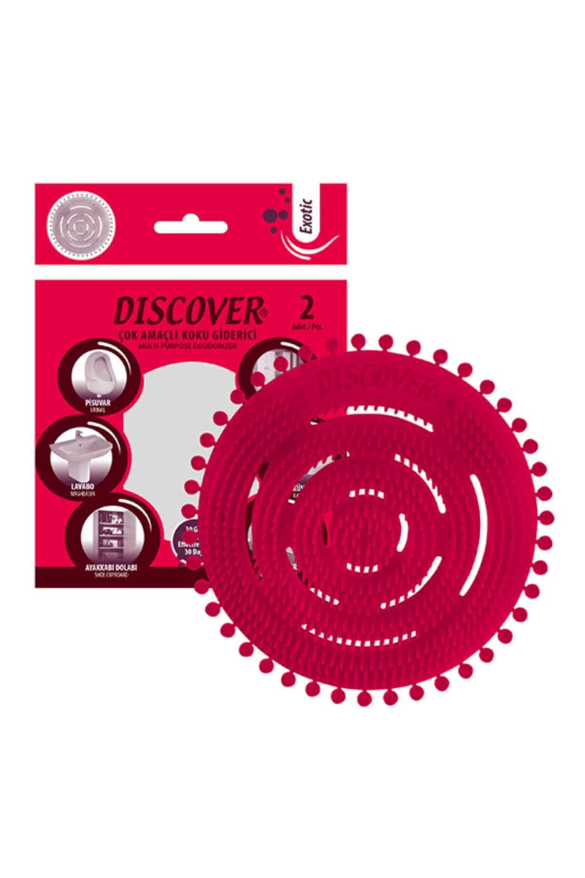 Discover Çok Amaçlı Koku Giderici Exotic - Pisuvar Plastiği 2'li