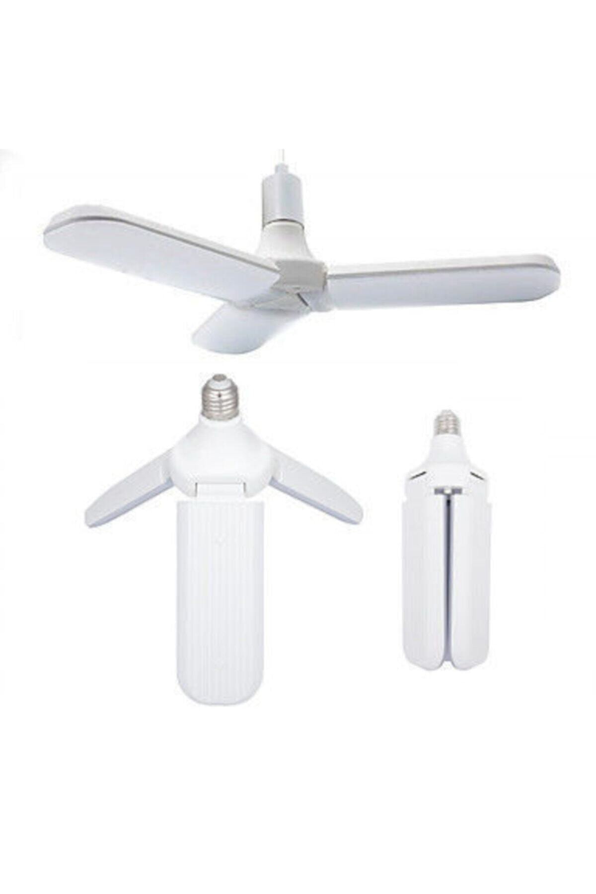 İntec Led Fan Ampul Yüksek Işık Ve Konforlu 3 Pervaneli 45 Watt Fan Aydınlatma