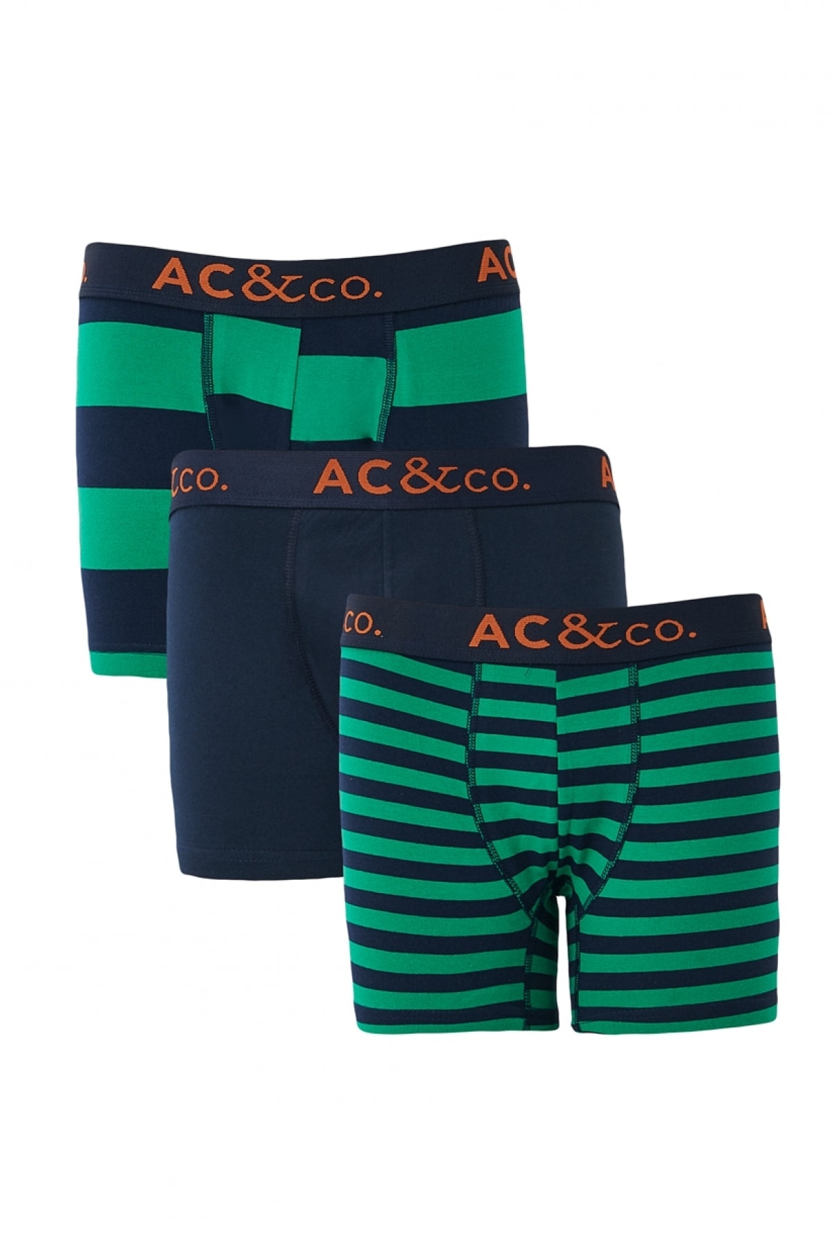AC&Co / Altınyıldız Classics Erkek Lacivert-yeşil Desenli Boxer