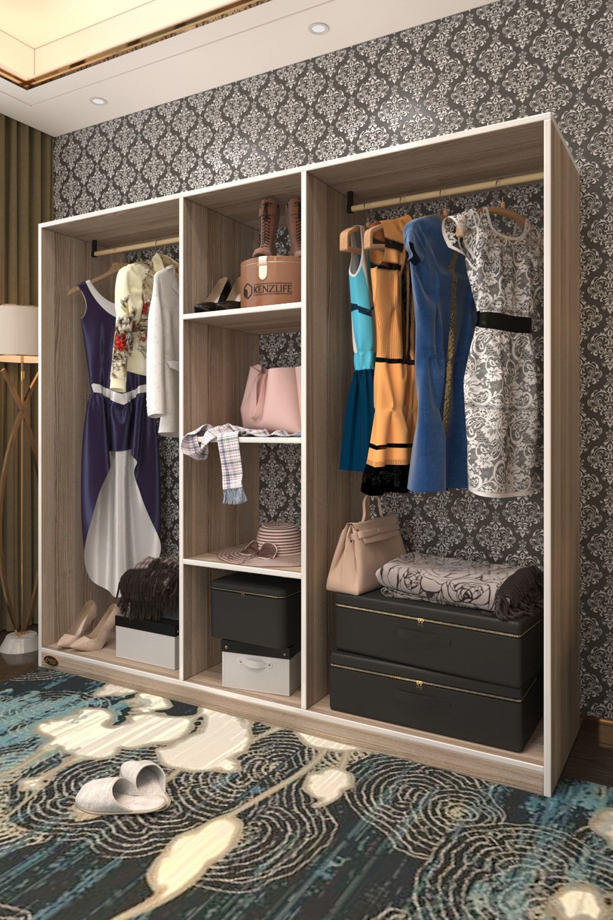 Kenzlife Giysi Dolabı Temel 180x200x40 Crd Gardırop