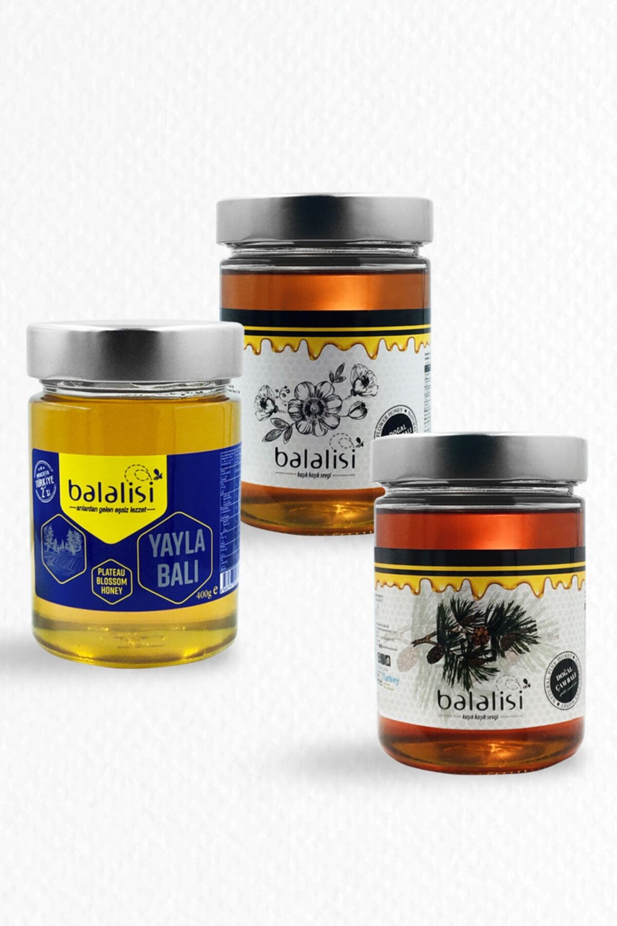 balalisi Üçlü Gurme Çam Çiçek Yayla Balı 400 gr