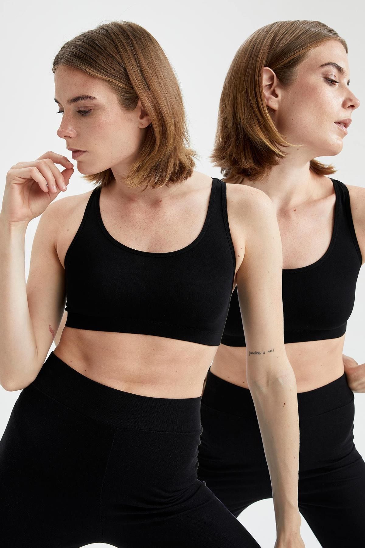 DeFacto Fall In Love Dolgusuz Halter Yaka 2'li Spor Sütyen