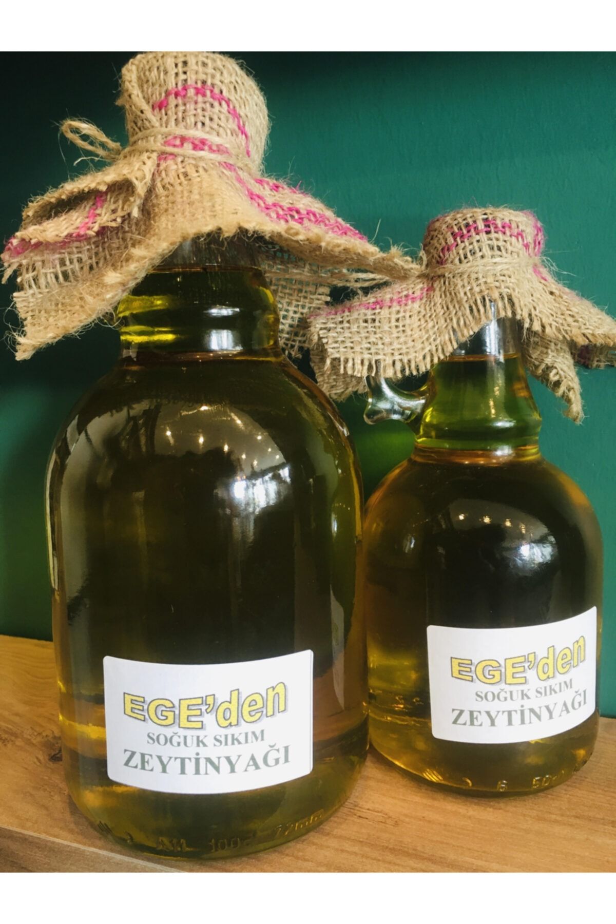 Fe Meyveli Köy Ege'den Soğuk Sıkım Zeytinyağı 1lt Tombul Cam Şişesiyle