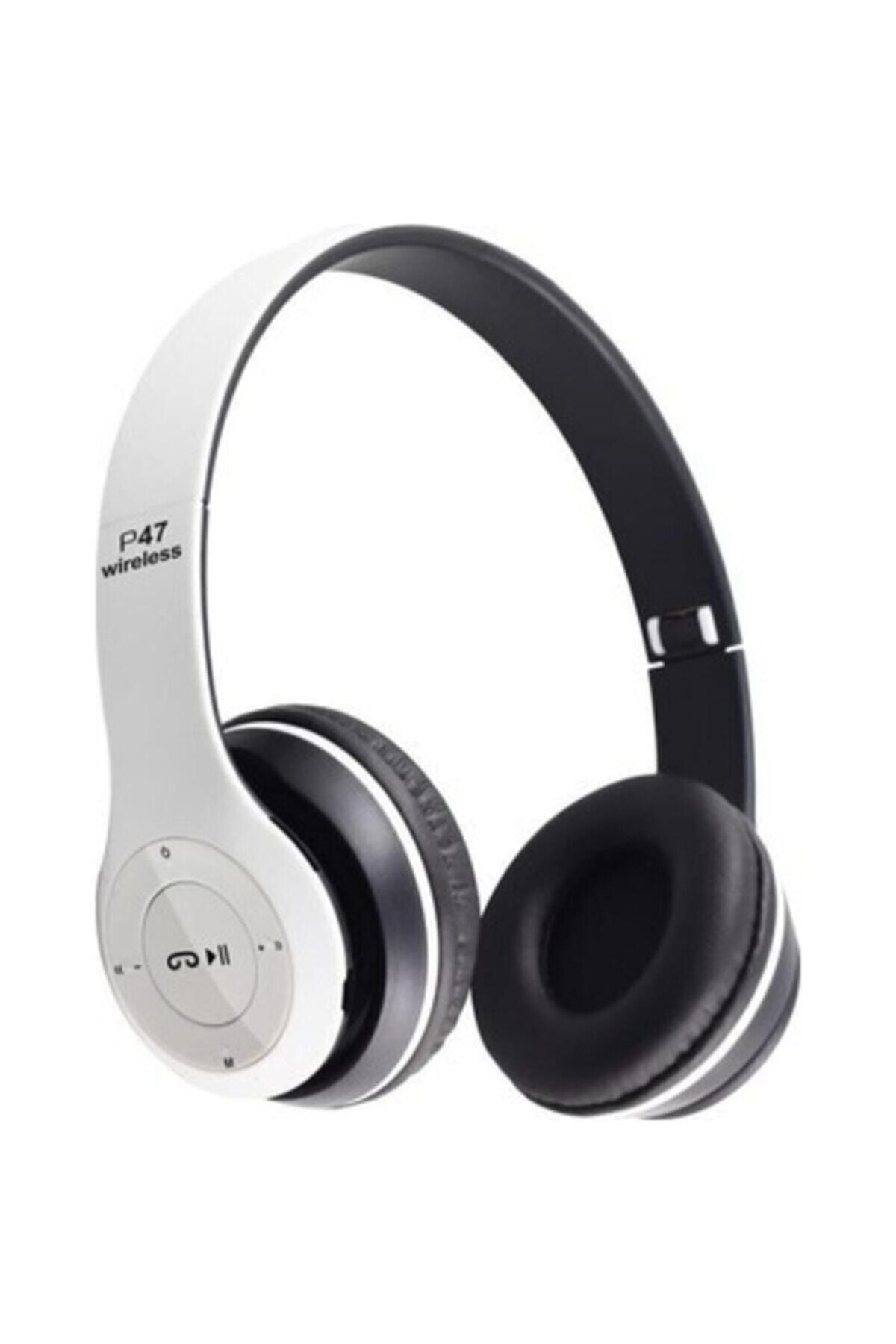 Syrox Beyaz Bluetoot Wireless Kulaküstü Kulaklık P47